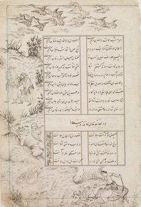 来自Sultan Ahmad Jalayir的Divan（收集的诗歌）的Folio;田园风光 作者 未知未知